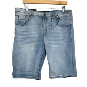 STEVE'S JEANS Mens Slim Fit Sandor Blue Denim Shorts Size 36 Light Wash BNWT